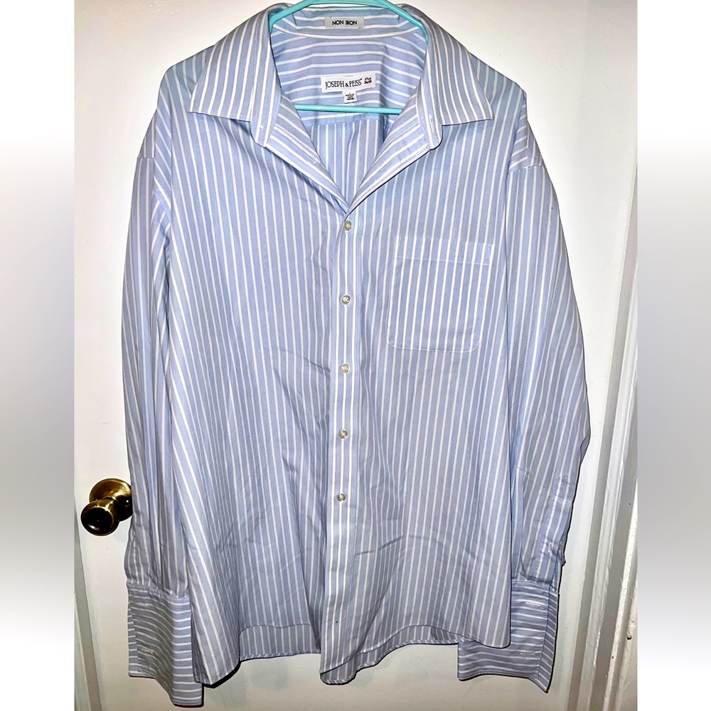 Joseph & Feiss Men's Non-Iron Fitted Striped Button Down